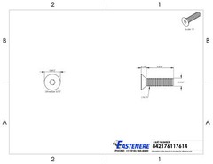 1/4-20 x 1″ Flat Head Socket Cap Screws Allen Drive Stainless Steel Qty 2500