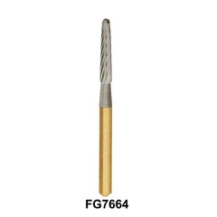 Dental Tungsten Carbide Steel Bur Trimming Finishing Extra Long Taper FG 7664