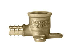 100 PCS 1/2″ PEX X 1/2″ FEMALE DROP EAR ELBOW – LEAD FREE BRASS, CRIMP FITTING
