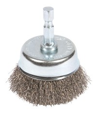 Forney 72732 6000 rpm 1/4 in. Shank Fine Crimped Wire Cup Brush 3 Dia. in.