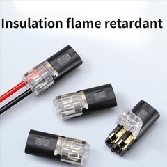 100pcs Double-Wire Plug-in Connector, Cable Clamp with Locking Buckle, AWG 18-22