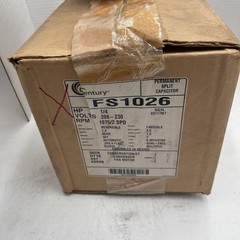 OEM CENTURY 4MB51 FS1026 Condenser Fan Motor, 1/4 HP, 208-230V, 1075 RPM