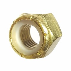 3/8-16 Solid Brass Hex Locknut Nylon Insert Elastic Stop Lock Nuts Qty 500