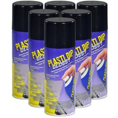 Plasti Dip Glossy Black, 11 oz Aerosol, Case of 6 – both Color and Gloss Finish