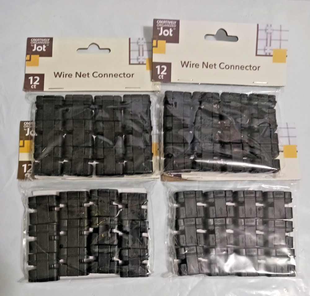 Black Wire Net Connector by JOT. 12 in pack. You get 4 packs Total 48 connectors