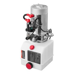 Uimoso 4 Quart Single Acting Hydraulic Pump Dump Trailer Power Unit 12V Plastic