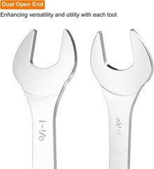 HARFINGTON Thin Open End Wrenches SAE, 1 1/8×1 1/4 Inches, White