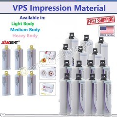 MEDIUM HEAVY LIGHT Material REGULAR SET Dental VPS Impression 50ml Cartridge USA