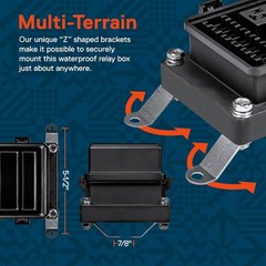 Waterproof 12V Fuse Relay Box Block Kit W/Pre-Wired Harness [12 & 16AWG] 6 Gang