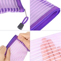 Sinzip 20 Pack Multicolored Zipper Mesh Pouch, 23 cm x 12 cm, Assorted A