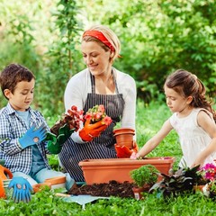 3 Pairs Gardening Gloves for Kids 24 Years, Kids Work Gloves with Late…
