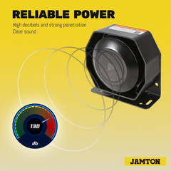 JAMTOM Compact High-Performance PA Siren Horn, 200W/8 Ohms Ultra Slim Sirens Spe