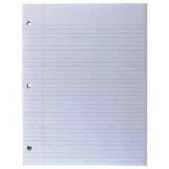 Filler Paper, 11 x 8.5 Inches, College Rule, 200 Sheets (12401), White