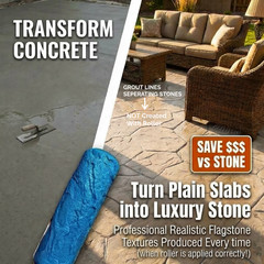 Concrete Texture Rollers, The “Original SBC” Weathered Flagstone Concrete Roller