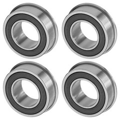 Caltric F6003-19-2RS F6003 Flange Deep Groove Sealed Ball Bearings 19x35x13