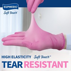 Disposable Nitrile Exam Gloves Powder-Free Food-Safe Cleaning Glove, Pink