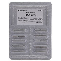 House Brand Dentistry FG 879K-014C Gingival Curettage Coarse Diamond Burs 10/Pk