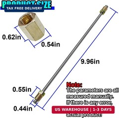 3PCS 3/16″ Brake Line Kit with Fittings, Flexible 10″ Long Stainless Steel Brake