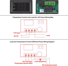 4Pcs DC 12V Electronic Temperature Controller Programmable -50 to 110 ℃ Heating/