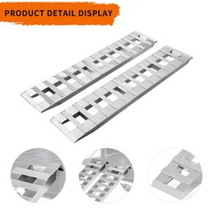 2X 6000lbs 60″ x 12″ Aluminum Trailer Ramps for Car ATV Truck Auto & Hook Ends