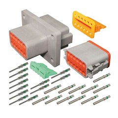 12 Pin Deutsch DT04-12PA-L012 DT06-12SA Flange Connector Solid Contacts