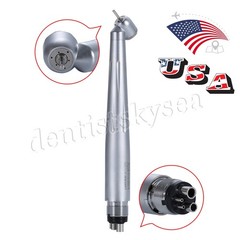 Dental Surgical 45° High Speed Handpiece Push Button Single Water Spray 4HOLE