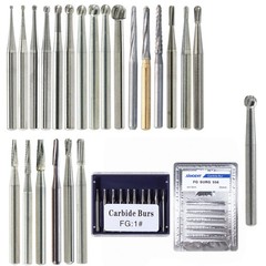 Dental Surgical Burs Round Long 4 556 557 558 330 Carbide Burr High Speed 25mm