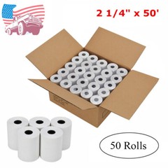 50 Rolls 2 1/4″ x 50′ Cash Register Credit Card Thermal Papers POS Receipt Blank