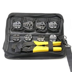 Ratcheting Crimping Tool Kit Cord End Terminals Wire Crimper Pliers w/ 8 Dies US