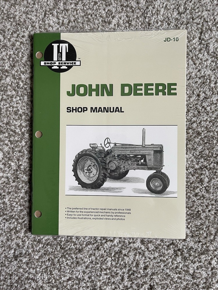 I&T JD-10 John Deere Shop Service Manual Model 50 60 70 (Non-Diesel) Tractors