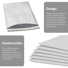 500 #00 5×10 Poly Padded Bubble Envelopes Mailers Shipping Bags 5″ x 10″