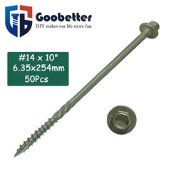 Heavy-Duty Green Timber Structural Wood Screws with Hex Socket 14*8″ Extra Long
