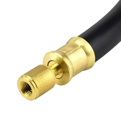 Refrigerant Hose, Black, 6′, 1/2″ Diameter, Connects 3/8″ to 1/4″ Fitting