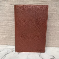 Shinola Brown Pebbled Leather Notebook Journal Cover 5.75×8.75″ Monogram TMM