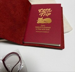 Traveler’s Company LOVE AND TRIP Passport Size Red Leather Limited Notebook