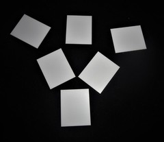 115 mm x 100 mm x 0.625 mm THICK ALUMINA CERAMIC SUBSTRATE 98.0 % No.: 514