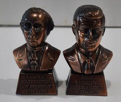 Vtg New Lot of 4 JSNY Presidential Die Cast Pencil Sharpeners Lincoln Washington