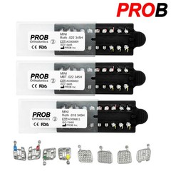5PKS PROB Dental Orthodontic Metal Brackets Monoblock MIM MBT/ROTH 022/018 345H
