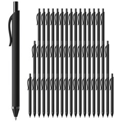 InkSlick 50 Pack Black Ink Pens – Bulk Pens, 1 Count (Pack of 50),