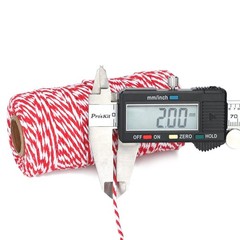 jijAcraft Red and White Twine, 2MM Cotton Bakers 2 mm x 100 m,