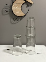 8 Vintage Libbey DuraTuff Endeavor Glasses, Stackable Heavy Duty Tumblers