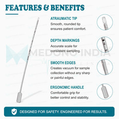 Pipelle Endometrial Biopsy Curette Sterile Disposable Gynecology (Pack of 50)