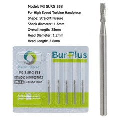 Wave Dental Burs Carbide Surgical High Speed FG SURG 557 558 701 702 703 Prima