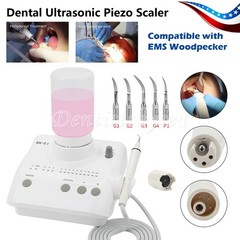 SKYSEA Dental Portable Ultrasonic Piezo Scaler 2*Bottles Tips Fit EMS Handpiece