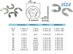 120 E Clips C CIRCLIPS Stainless Steel Kit Retaining Ring Assorted 1.5mm to 10mm