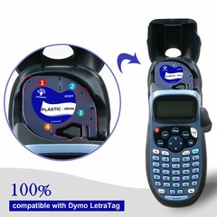 10PK Compatible Dymo LetraTag Refill 91331 Plastic 1/2” Label Tape LT-100H QX50