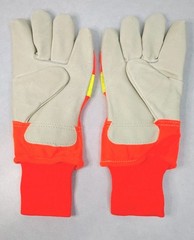 Orr High Visablity Safety Orange Work Gloves With Lining and Reflective Large