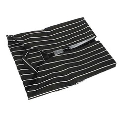 1Pc Adjustable Chef Apron with Two Pockets Striped Kitchen Bib for Men and Women