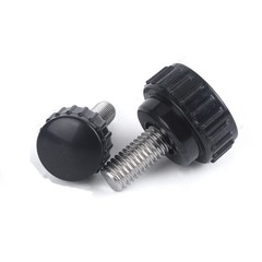 304 Stainless Steel Black Plastic Round Head Knurled Thumb Screws M3 M4 M5 M6 M8