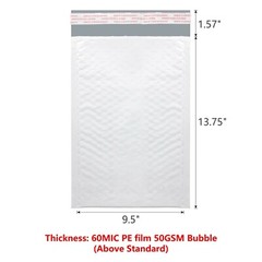 KSK Packaging 9.5″ x 13.75″ Poly Bubble Mailers Padded Envelopes